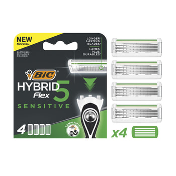 BIC Ανδρικές Ανταλλακτικές Κεφαλές Hybrid 5 Flex Sensitive