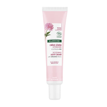 Klorane Pivoine Light Fluid Soothing Cream for Sensitive Skin with ORGANIC Peony