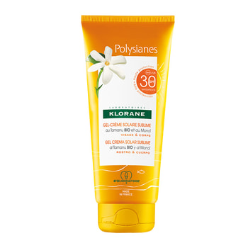 Klorane Polysianes Αντηλιακή Ζελ-κρέμα SPF30 με Tamanu & Monoi
