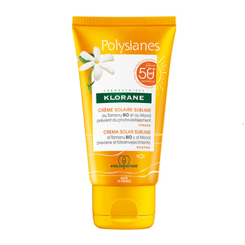 Klorane Polysianes Αντηλιακή Kρέμα Προσώπου SPF50+ με Tamanu ΒΙΟ & Monoi