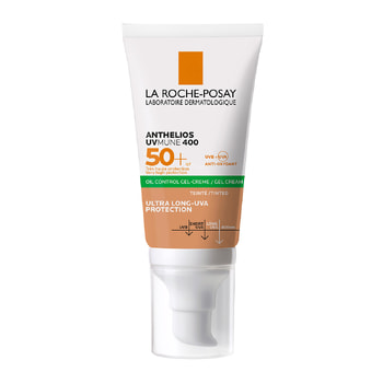 LA Roche-Posay Anthelios UVMUNE 400 Αντηλιακή Κρέμα Προσώπου για Ματ Αποτέλεσμα Με Χρώμα Oil Control Gel Cream SPF50+