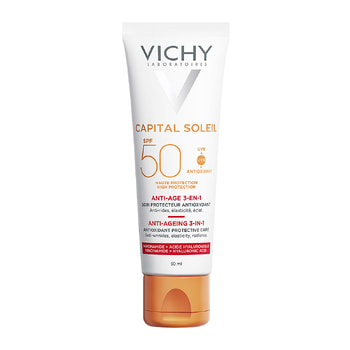 Vichy Capital Soleil Αντηλιακό Προσώπου 3-ΣΕ-1 Κατά της Γήρανσης Spf50