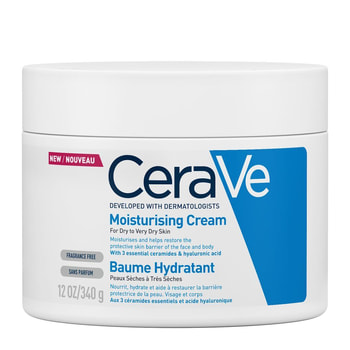 Cerave Ενυδατική Κρέμα Προσώπου & Σώματος με Ceramides & Υαλουρονικό Οξύ – 340 ml