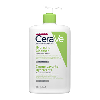 Cerave Ενυδατική Μη Αφρίζουσα Κρέμα Καθαρισμού για Πρόσωπο & Σώμα με Υαλουρονικό Οξύ, Ceramides & Γλυκερίνη – 1000 ml