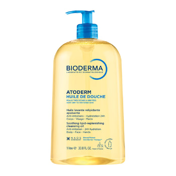 Bioderma Atoderm Huile De Douche Απαλό Ελαιώδες Αφρόλουτρο Για Το Ευαίσθητο Ξηρό Προς Ατοπικό Δέρμα – 1000 ml