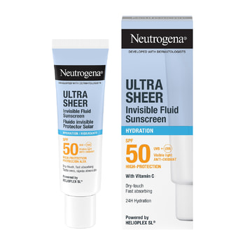 Neutrogena Ultra Sheer Invisible Fluid Hydration Αντηλιακό Προσώπου Λεπτόρρευστης Υφής SPF50
