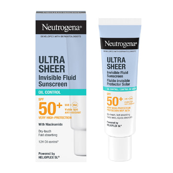 Neutrogena Ultra Sheer Invisible Fluid Oil Control Αντηλιακό Προσώπου Λεπτόρρευστης Υφής SPF50+