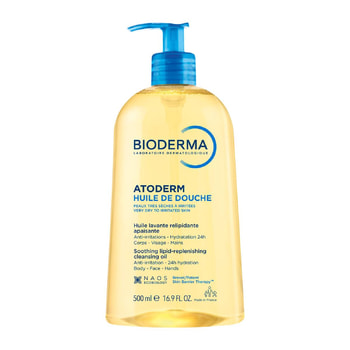 Bioderma Atoderm Huile De Douche Απαλό Ελαιώδες Αφρόλουτρο Για Το Ευαίσθητο Ξηρό Προς Ατοπικό Δέρμα – 500 ml