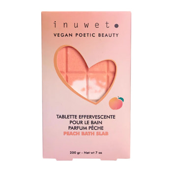 Inuwet Effervescent Bath Slab - Peach - Orange