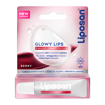 Liposan Glowy Lips Λαμπερά Χείλη Με Μούρο +SPF30