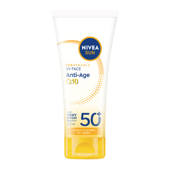 NIVEA Αντιηλιακό Breathable UV Face Anti - Age Cream Q10 SPF50+