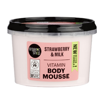 ORGANIC SHOP VITAMIN BODY MOUSSE STRAWBERRY & MILK 250ML