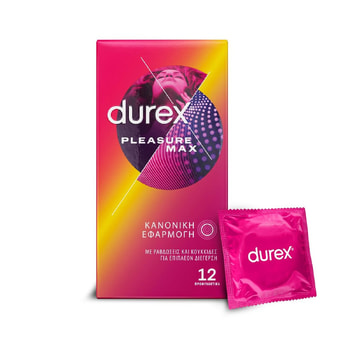 Durex Προφυλακτικά Με Κουκίδες & Ραβδώσεις Pleasuremax