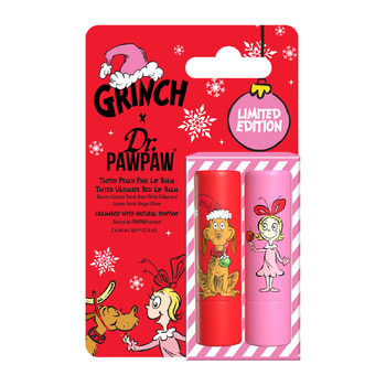 Dr PawPaw x The Grinch Peach Pink & Ultimate Red Balm Duo