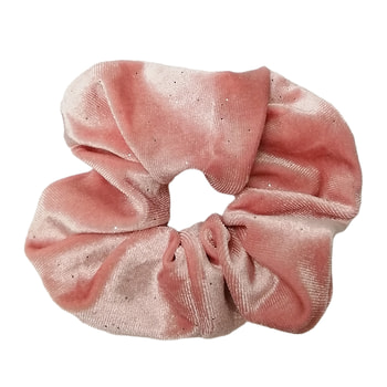 Foxy Scrunchie Ribbed Velvet Pink