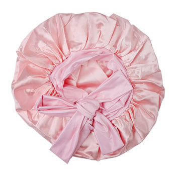 Beauty Trends Pink Satin Sleep Bonnet