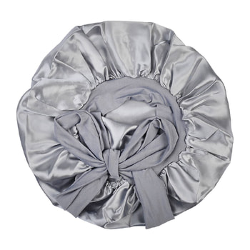 Beauty Trends Silver Satin Sleep Cap