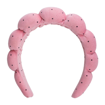 Beauty Trends Hair Clip for Makeup & Skincare Pink Polka Dot