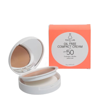 Youthlab Dermocosmetics OIL FREE COMPACT CREAM SPF 50 Combination Oily Skin-Medium Color 10gr