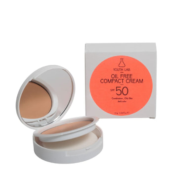 Youthlab Dermocosmetics OIL FREE COMPACT CREAM SPF 50 Combination Oily Skin-Dark Color 10gr