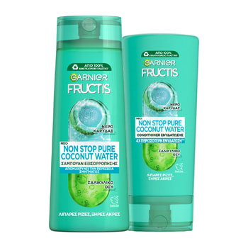Fructis Coconut Water Σαμπουάν + Conditioner Σετ για Λιπαρές και Ξηρές Άκρες – 2 pcs