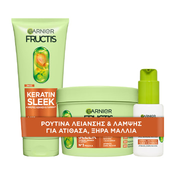 Fructis Keratin Sleek 3-Step Routine for Smooth & Shiny Hair