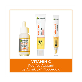 Garnier Vitamin C 3-Step Glow Routine with SPF50+ Sun Protection