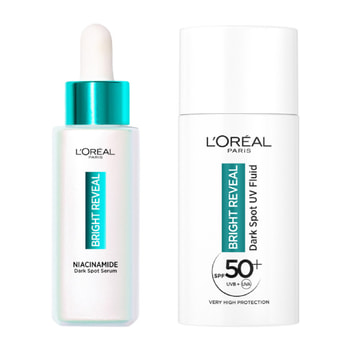 L'Oréal Paris Bright Reveal Ρουτίνα Περιποίησης Με Ορό & Κρέμα Προστασίας UV Με SPF 50+