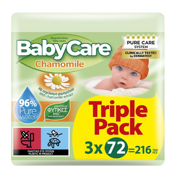 Babycare Chamomile Triple Pack Baby Wipes