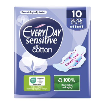 EVERY DAY Σερβιέτες Sensitive With Cotton Normal Ultra Plus