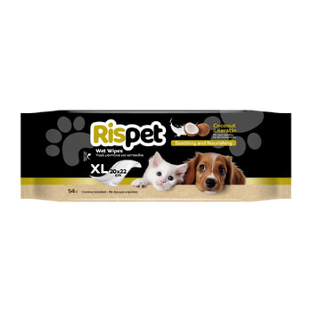 Rispet Wet Wipes for Pets Coconut & Keratin