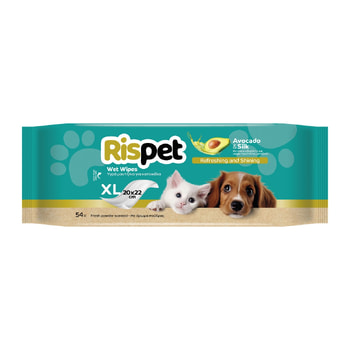 Rispet Wet Wipes for Pet Cleaning Avocado & Silk XL