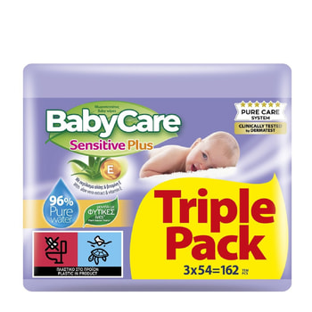 Babycare Sensitive Plus Triple Pack Baby Wipes