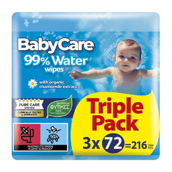 Babycare 99% Water Triple Pack Baby Wipes