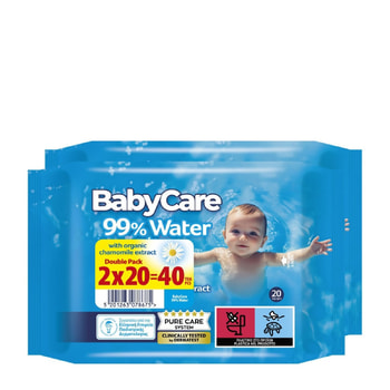 Babycare 99% Water Baby Wipes Double Pack