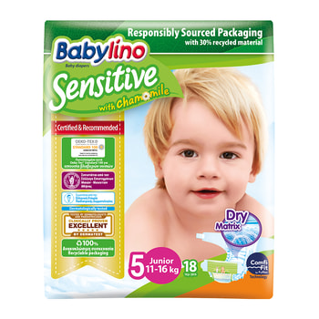 Babylino Baby Diaper Sensitive No5 11-16 Kg