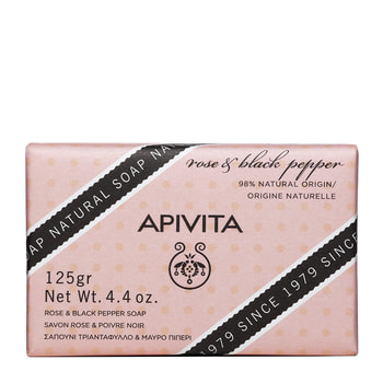 Apivita Natural Soap Rose & Black Pepper