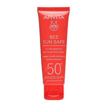 Apivita Bee Sun Safe Καταπραϋντική Κρέμα Προσώπου Για Ευαίσθητες Επιδερμίδες SPF50+