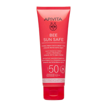Apivita Bee Sun Safe Ενυδατικό Αναζωογονητικό Γαλάκτωμα Για Πρόσωπο & Σώμα SPF50 Travel Size