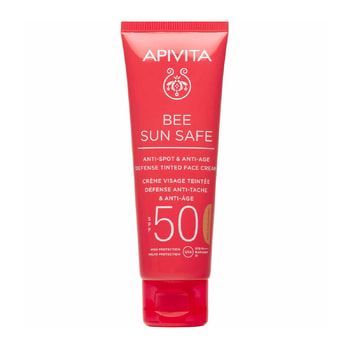 Apivita Bee Sun Safe Κρέμα Προσώπου Κατά Των Πανάδων & Των Ρυτίδων SPF50