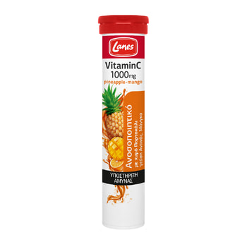 Lanes Vitamin C Αναβράζοντα Δισκία με Χυμό Πορτοκάλι 1000mg