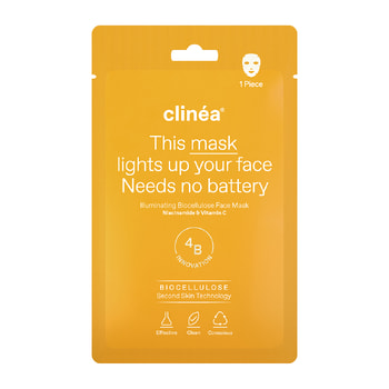 Clinea Μάσκα Προσώπου Λάμψης Illuminating Biocellulose Face Mask
