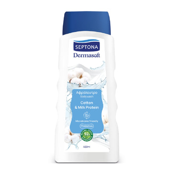 Septona Αφρόλουτρο Dermasoft Cotton & Milk protein – 400 ml