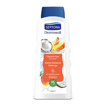 Septona Αφρόλουτρο Dermasoft Exotic Coconut & Mango – 750 ml