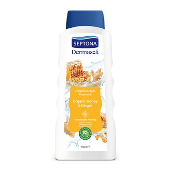 Septona Αφρόλουτρο Dermasoft Organic Honey & Ginger – 750 ml