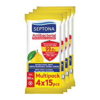 Septona Refresh Lemon Scented Wipes