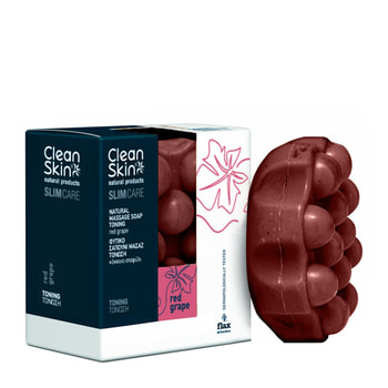 Cleanskin Φυσικό Σαπούνι Massage Για Αδυνάτισμα & Τόνωση Με Κουκούτσια Κόκκινου Σταφυλιού