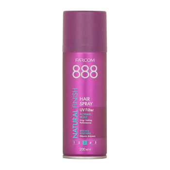 Farcom 888 Natural Finish Hair Spray Natural Hold – 200 ml