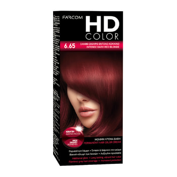 HD Hair Color Set 6.65 Dark Blonde Intense Red