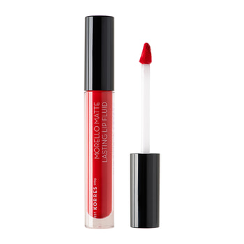 Korres Morello Matte Lasting Lip Fluid – 52 Poppy Red 3.4 ml